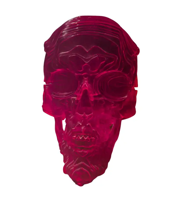 Escultura Skull Positivo y Negativo Rojo (Rojo)