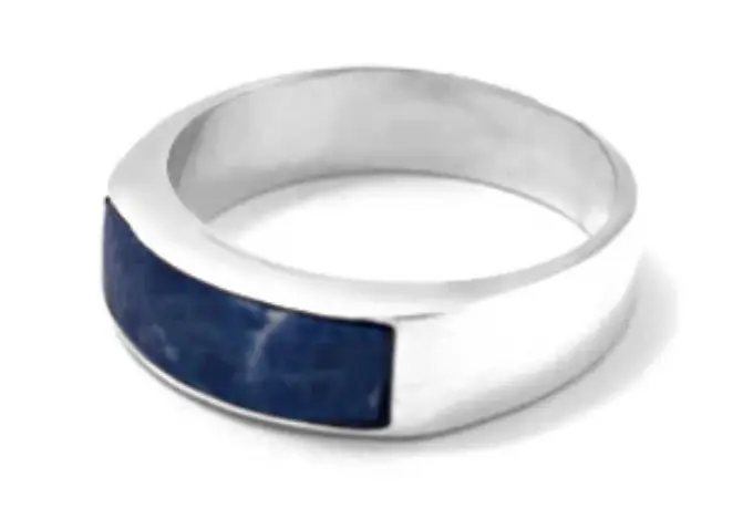 Anillo Encajonado Azul