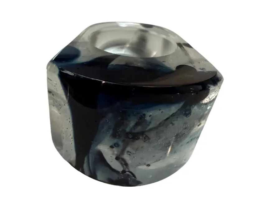 Anillo Dope Transparente y Azul marino