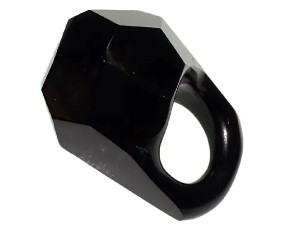 Anillo Bling Negro Ahumado